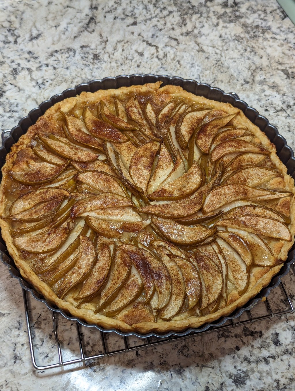Cardamom Pear Tart with Almond Paste&nbsp;Filling